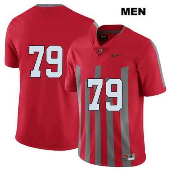 Brady Taylor Ohio State Buckeyes Stitched Authentic Mens Elite  79 Nike Red College Football Jersey Without Name Jersey